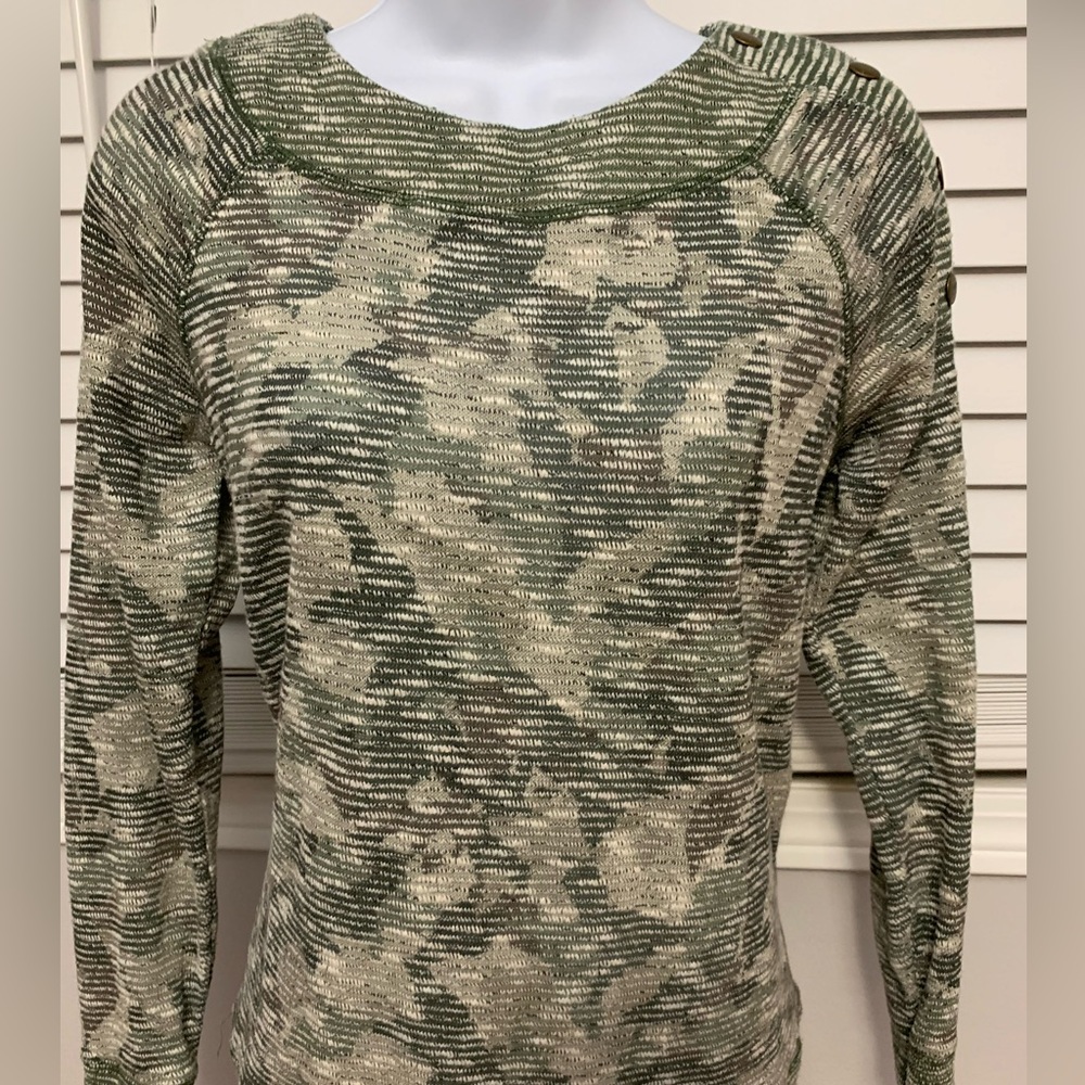 Christopher & Banks Muted Camo Top